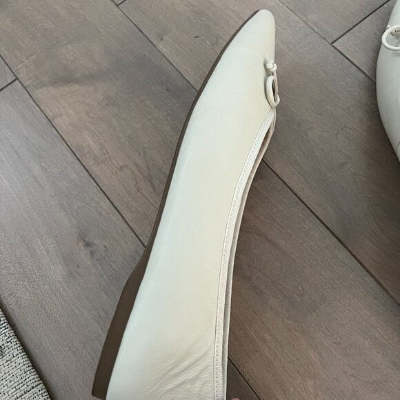 Birdies The Goldfinch Ecru Leather Ballet Flats - Picture 5 of 9